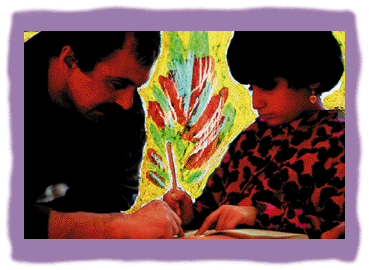 [Billede: Elev og l&aelig;rer]