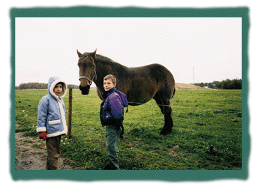 [Billede: B&oslash;rn og hest]