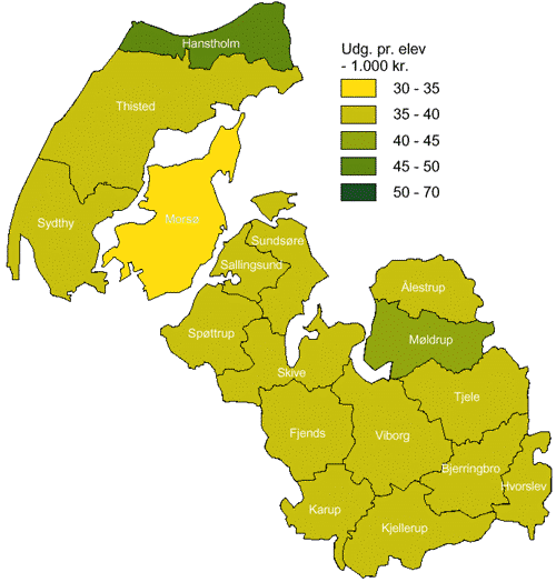 [Billede: Kort over Viborg Amtskommune]