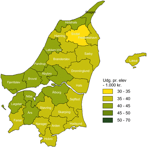 [Billede: Kort over Nordjyllands Amtskommune]