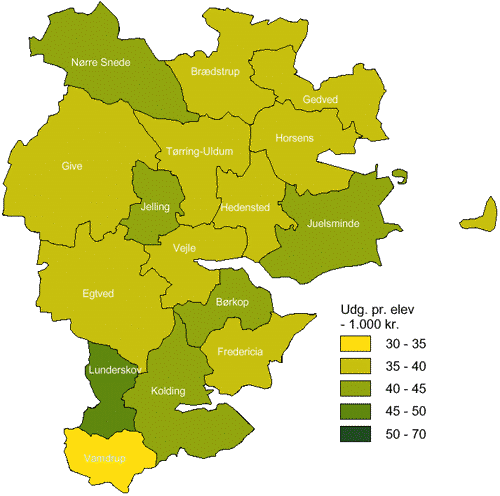 [Billede: Kort over Vejle Amtskommune]