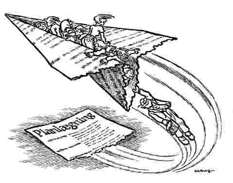 [ Billede: Tegning af en kæmpe papirflyver, lavet af planlægningspapir ]