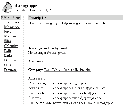 [Billede: Her ses hvordan siden ser ud for det almindelige medlem, der ikke har administratatorstatus.]