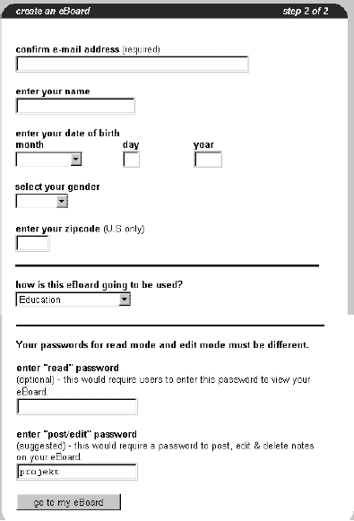 [Billede: Her ses et skærmbillede. Det er denne side man kommer til efter indtastning af opretterens (administratorens) e-mail adresse og flueben i 'I accept the user agreement'.]