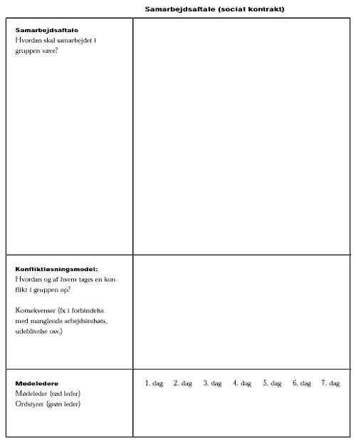 [Billede: Her ses en samarbejdsaftale (social kontrakt).]