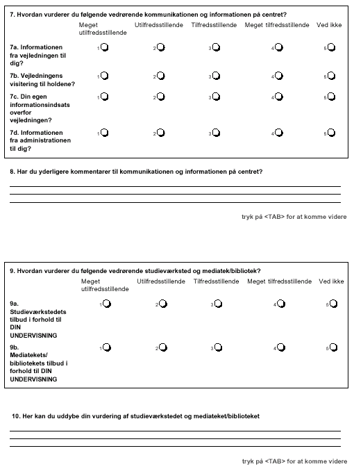 [Grafik: Afkrydsningsskema til lærerspørgeskema]