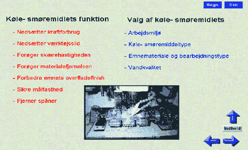 Køle- smøremidlets fuktion og Valg af køle- smøremidlets...