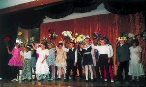 Flower festival: At primary level, at the age of 7-10 years, children learn about nature, grow green plants in their class-rooms, clean the school premises and take care of trees.